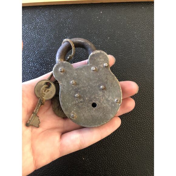 Vintage Squire Old English Genuine Solid Lock With Key Made In England - Picture 6 of 7